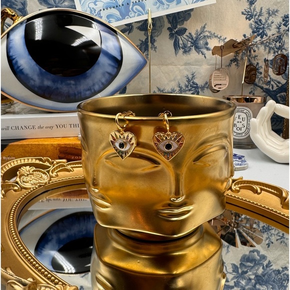 🆕 KATE SPADE 🧿 NWT Evil Eye Huggie Drop Earrings - Picture 13 of 16